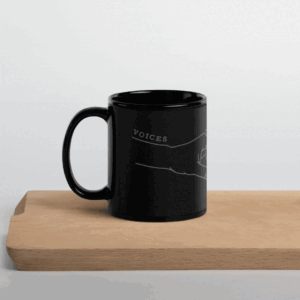 Black Glossy Mug: Voices